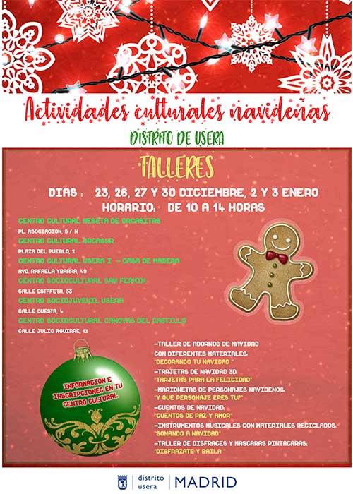Actividades culturales navideñas. Usera